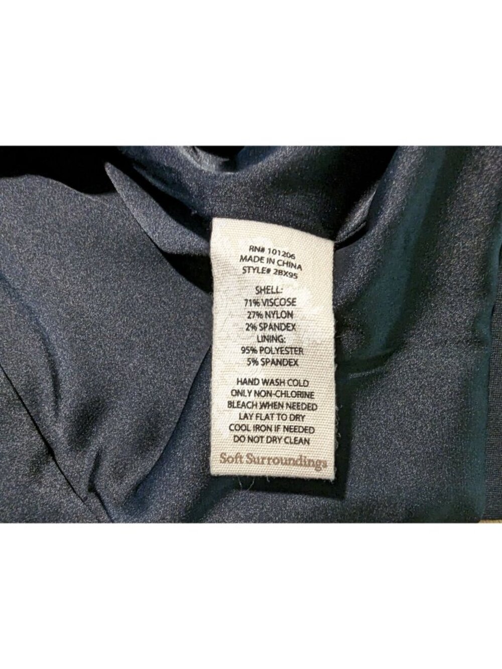 Soft Surroundings Blazer Womens S Black One Button Stretch Lined Slant Pockets - Picture 5 of 7